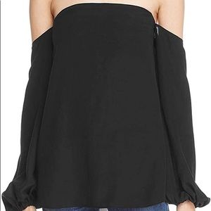COPY - Theory Black off the Shoulder Blouse